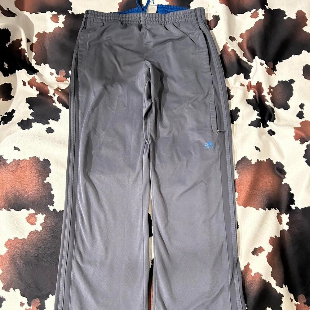 Adidas Men's Grey and Navy Joggers-tracksuits